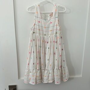 Pink chicken Colorful Striped Kids Dress size 5